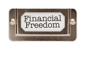 Financial Freedom File Drawer Label photo
