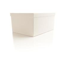 White Box with Lid Isolated on Background photo