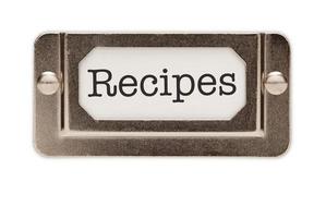 Recipes File Drawer Label photo