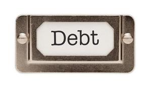 Debt File Drawer Label photo