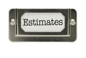 Estimates File Drawer Label photo