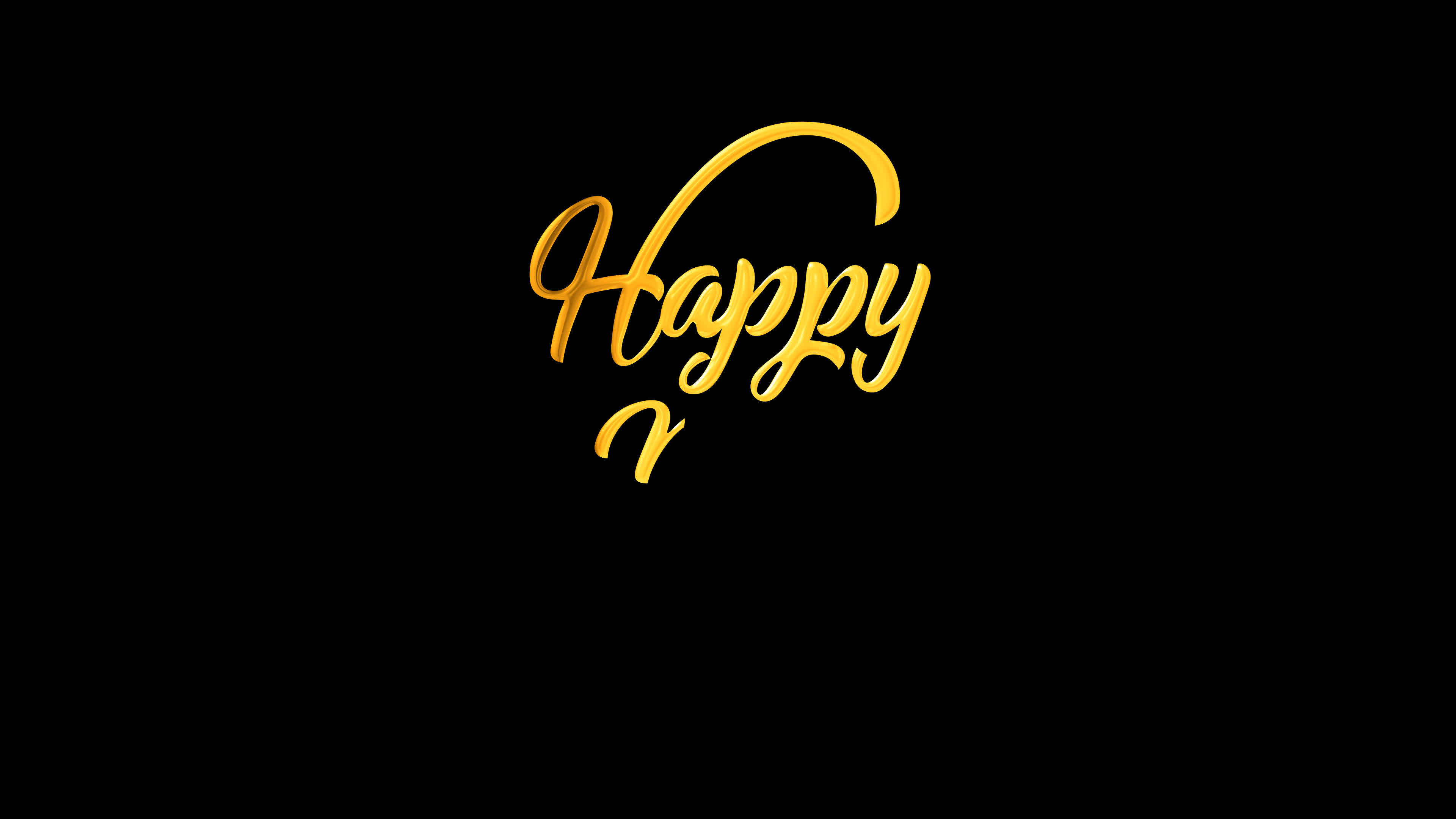 Golden Happy New Year Animated Text with Fireworks 16355522 Stock Video