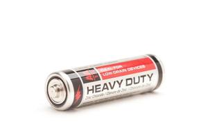 Single Heavy Duty AA Battery on White photo