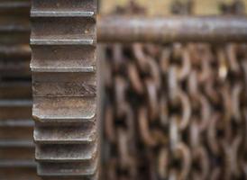 Rusty Gears and Chain Background photo