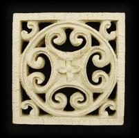 Ornate Wood Carving Ornament photo