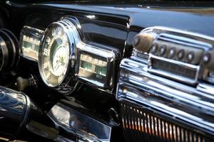 Close-up of vintage car interior. photo