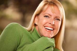 Attractive Brown Eyed Woman Portrait photo