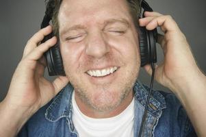 Man Wearing Headphones photo