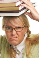 Attractive Woman with Her Books photo