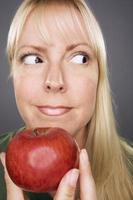 Beautiful Woman With Apple photo