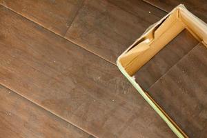 Newly Installed Brown Laminate Flooring photo