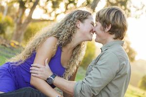 An Attractive Couple Enjoying A Day in the Park photo