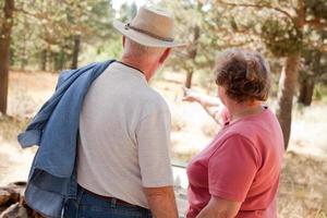 Loving Senior Couple Outdoors photo