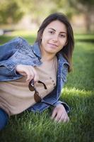 Beautiful Mixed Race Young Woman photo