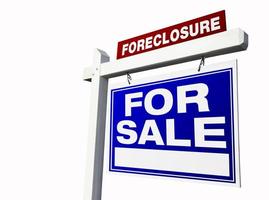 Foreclosure For Sale Real Estate Sign photo