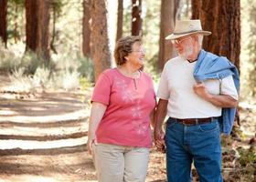 Loving Senior Couple Walking Together photo