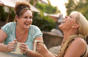 Girlfriends Enjoy A Conversation photo