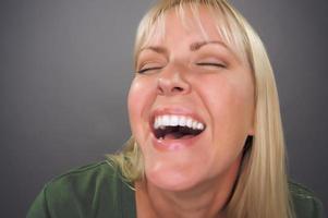 Beautiful Blond Woman Laughing photo