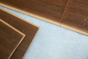 Newly Installed Brown Laminate Flooring photo