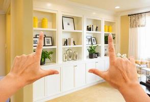 Hands Framing Custom Built-in Shelves and Cabinets Wall Design Inside Home photo