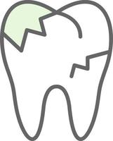 Decayed Teeth Vector Icon Design