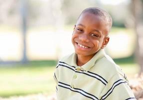 Happy Young African American Boy photo