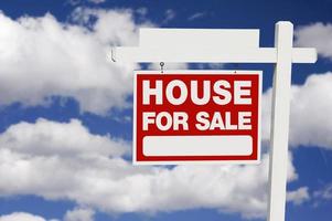 Home For Sale sign on Clouds photo