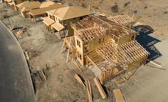 Aerial View of New Homes Construction Site photo