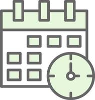 Time ANd Date Vector Icon Design