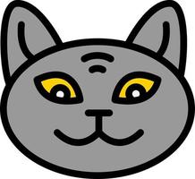 diseño de icono de vector de gato