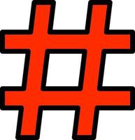 Hashtag Vector Icon Design