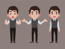 Person in different positions set vector