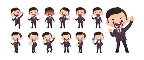 Set of people with different poses vector