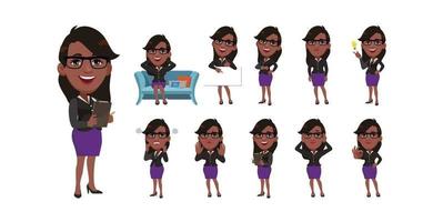 Person in different positions set vector