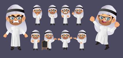 empresario con diferentes poses. vector