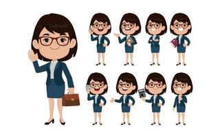 Person in different positions set vector
