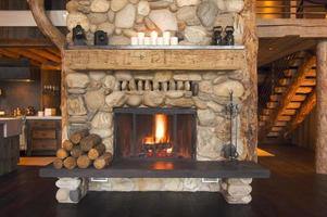 Rustic Fireplace View photo