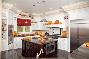 hermoso interior de cocina personalizado foto
