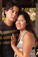 Attractive Hispanic Couple Portrait Outdoors photo