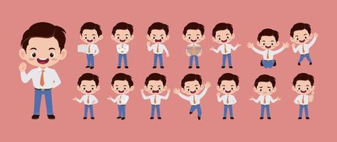 Set of people with different poses vector