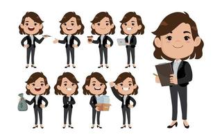 Person in different positions set vector