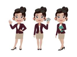 Person in different positions set vector