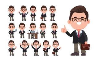 Set of people with different poses vector