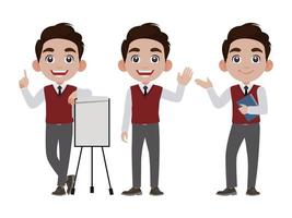 Person in different positions set vector