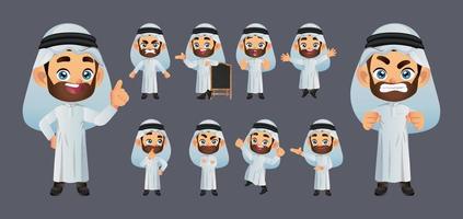 Businessperson with different poses. vector