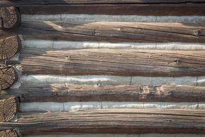 Abstract of Vintage Antique Log Cabin Wall. photo