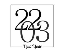 2023 New Year Design.2023 Text Design Vector.Greetings vector