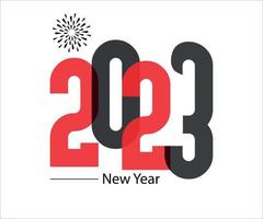 2023 New Year Design.2023 Text Design Vector.Greeting Card vector