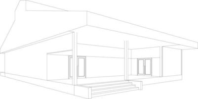 3D illustration of building project vector