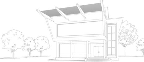 3D illustration of building project vector